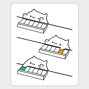 Bongo Cat & Keyboard Sticker